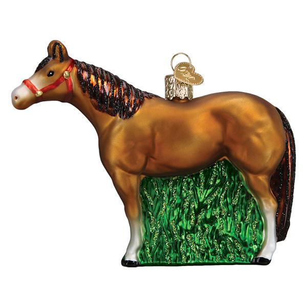 Old World Christmas 1.5 X 3.75 X 4.5 / 12571 Quarter Horse Ornament