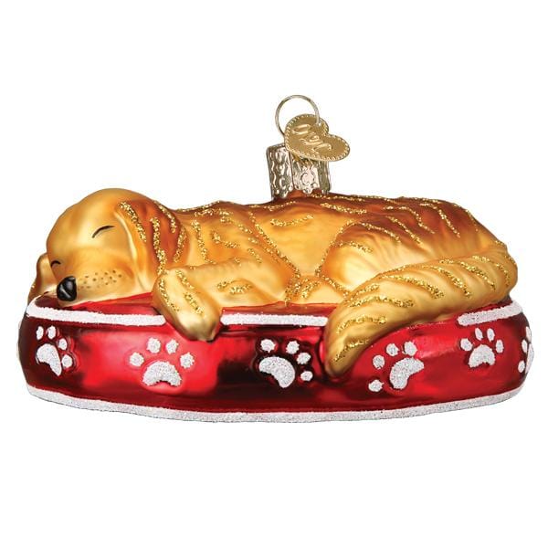 Old World Christmas 2.75 X 2 X 3.75 / 12594 Sleepy Golden Retriever Ornament
