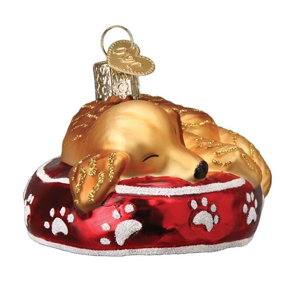 Old World Christmas 2.75 X 2 X 3.75 / 12594 Sleepy Golden Retriever Ornament