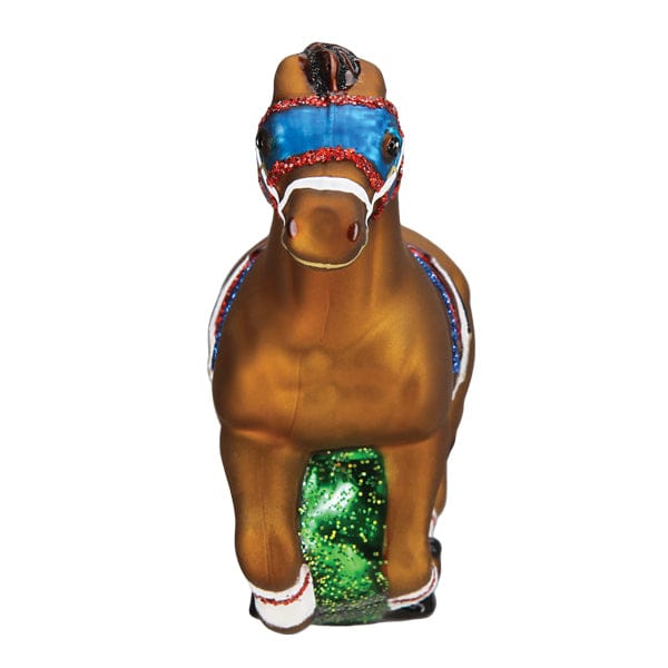 Old World Christmas 4 X 4.5 X 1.75 / 12667 Racehorse Ornament