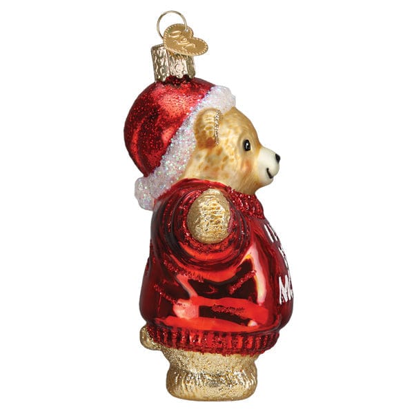 Old World Christmas 4.25 X 3.5 X 2 / 12681 I Love You More Bear Ornament