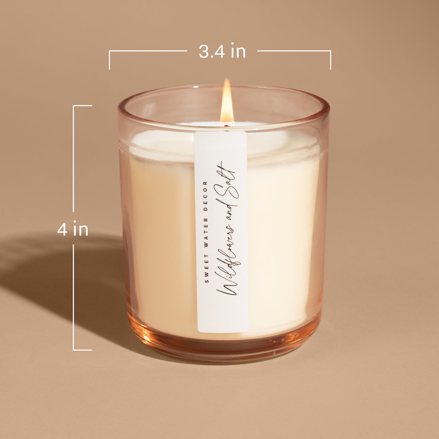 Mango and Coconut Soy Candle - Tinted Glass Jar - 12 oz
