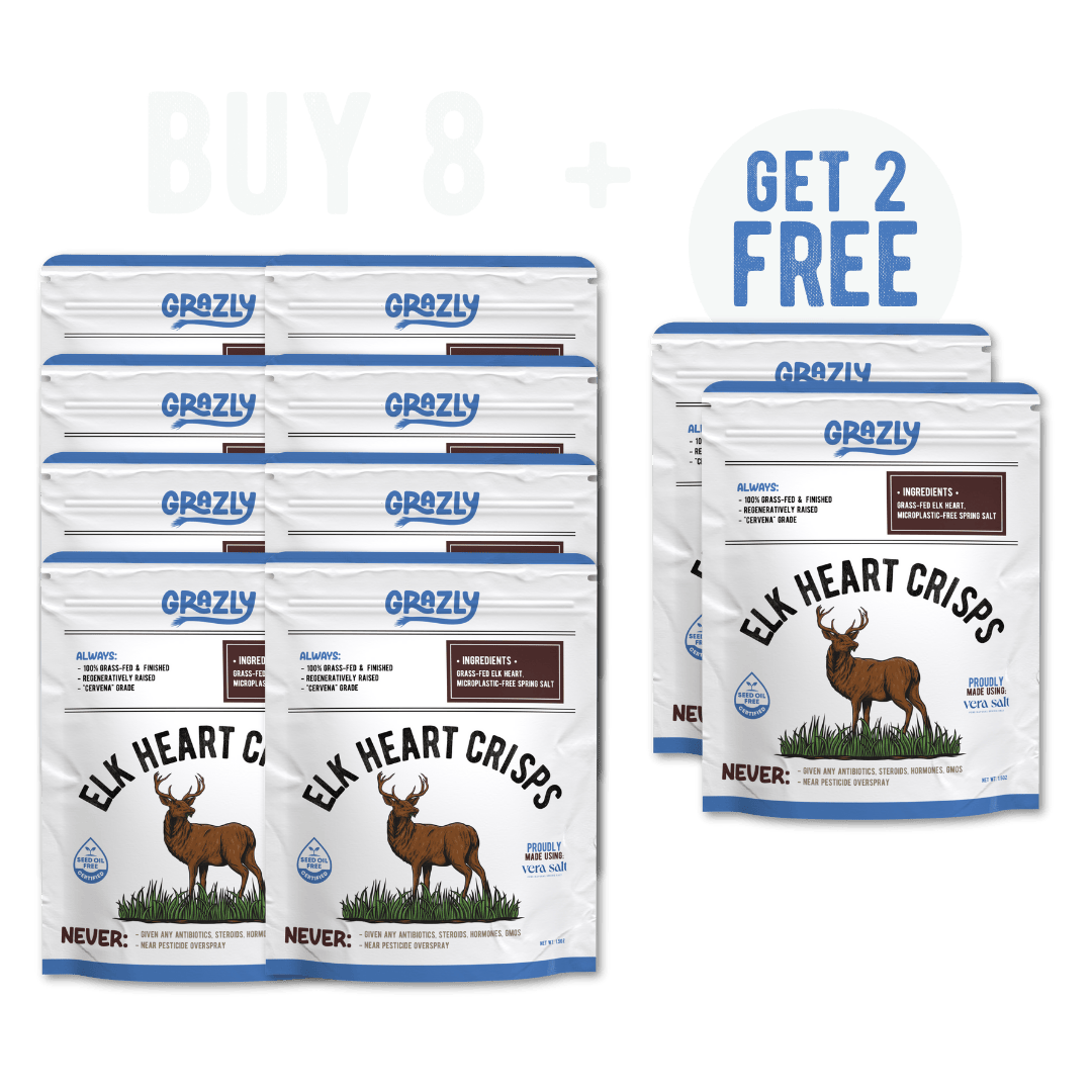 Elk Heart Crisps - 100% Grass-Fed/Finished - My American Goods