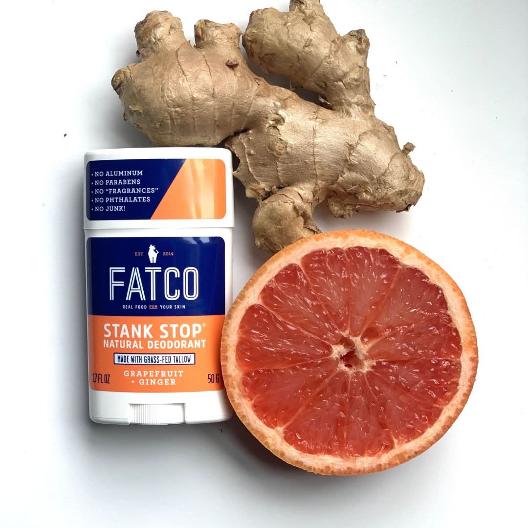 FATCO Skincare Products Stank Stop Deodorant Stick, Grapefruit+Ginger, 1.7 Oz
