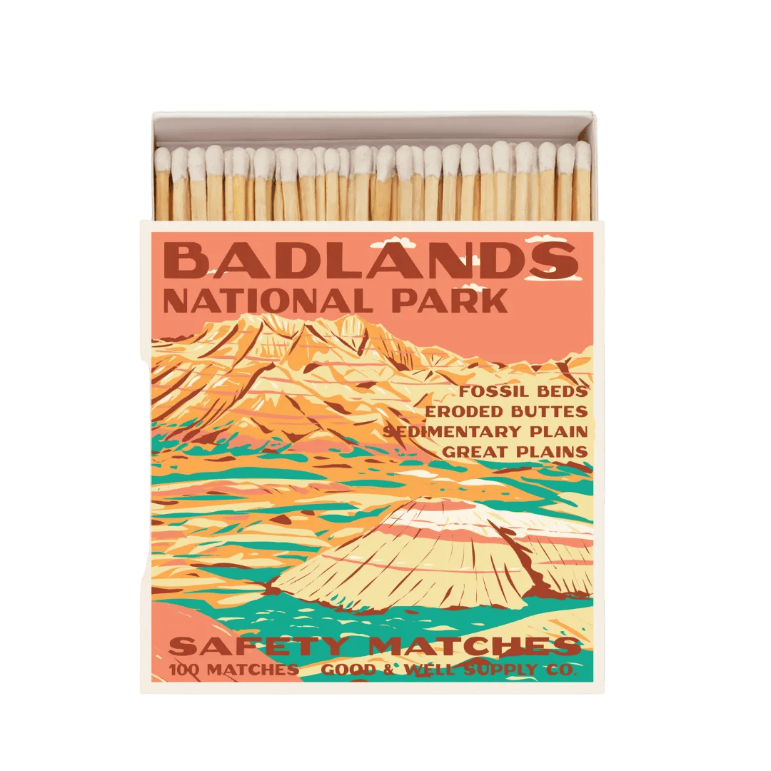 Good & Well Supply Co Badlands Vintage National Park Cabin Matches