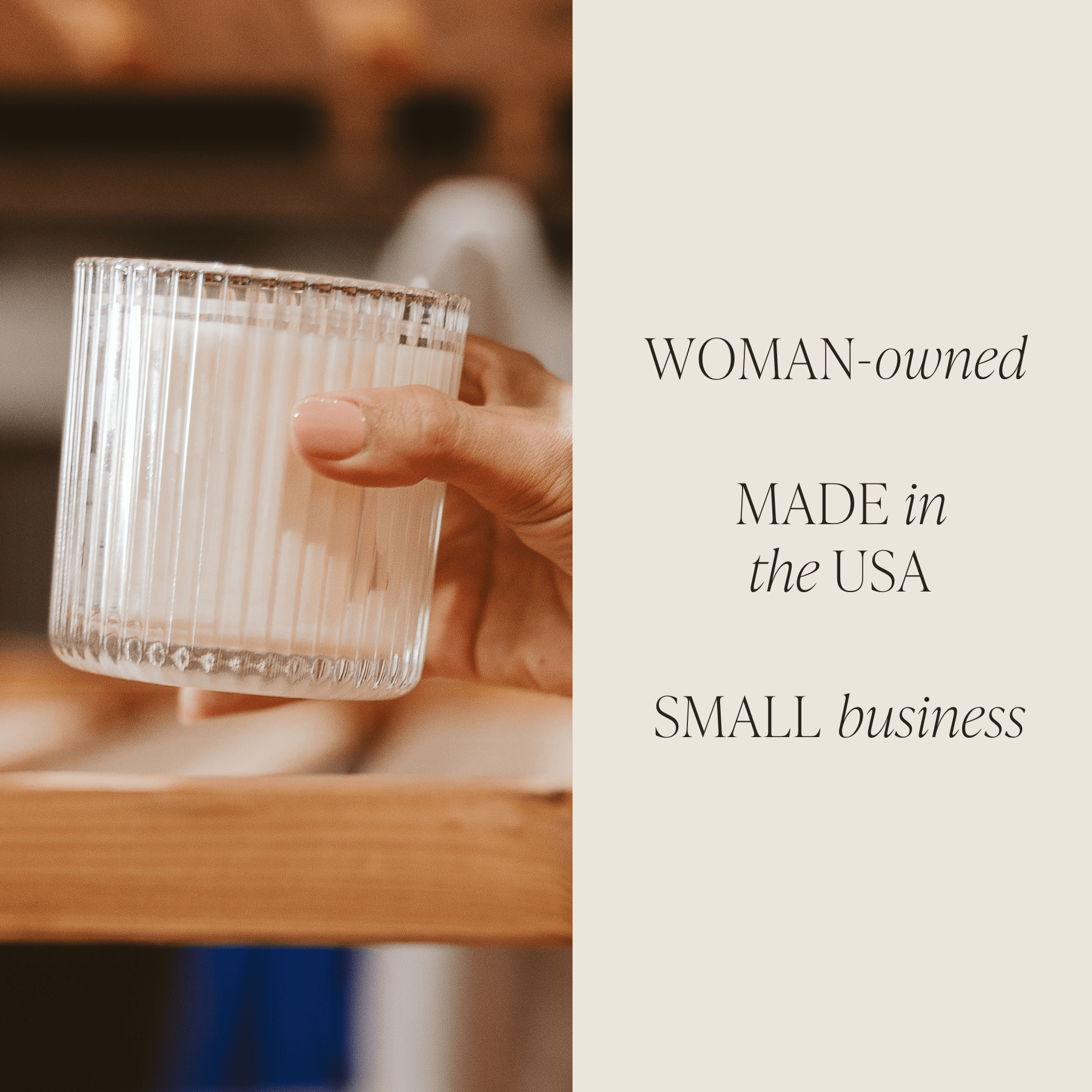 Cozy Season Fluted Soy Candle - Ribbed Glass Jar - 12 oz - My American Goods