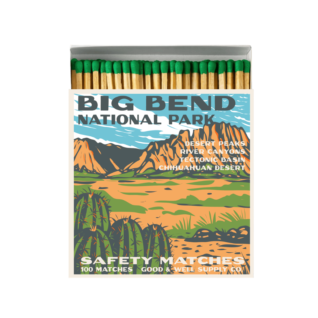 Good & Well Supply Co Big Bend Vintage National Park Cabin Matches
