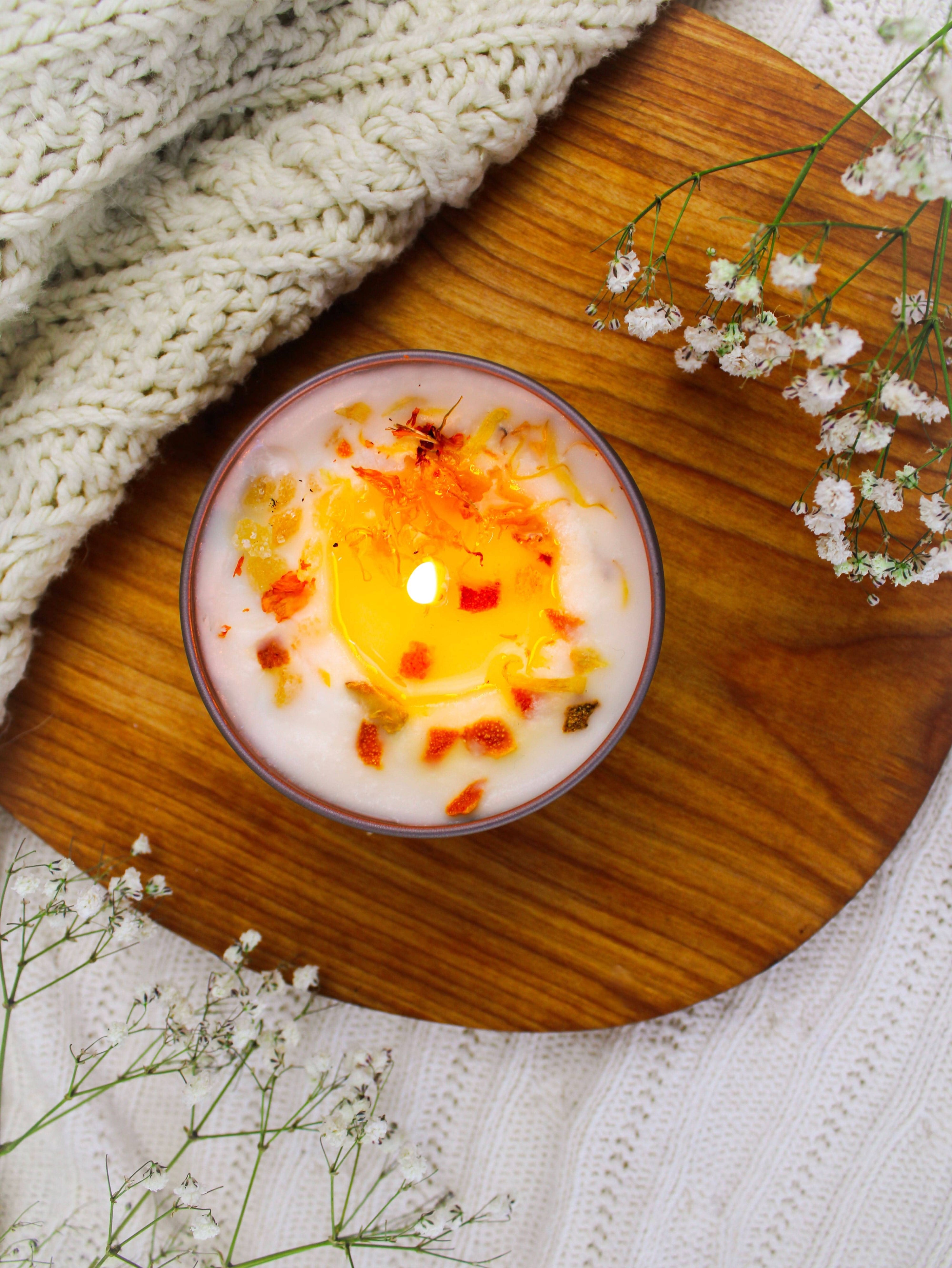 Ash & Rose candle ZESTY! Orange Ginger Candle