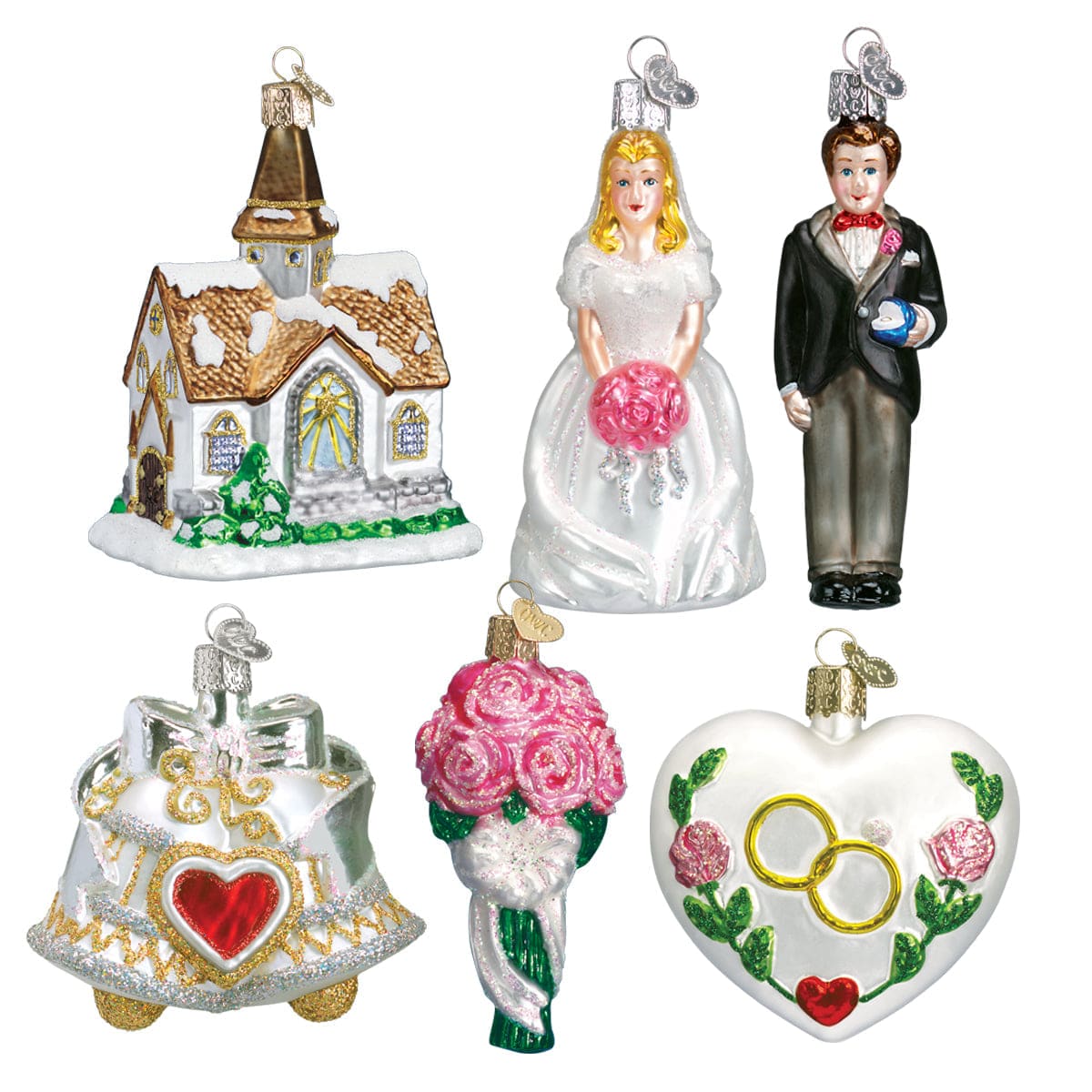 Old World Christmas 4 X 14.5 X 14.5 / 14011 Wedding Ornament Collection