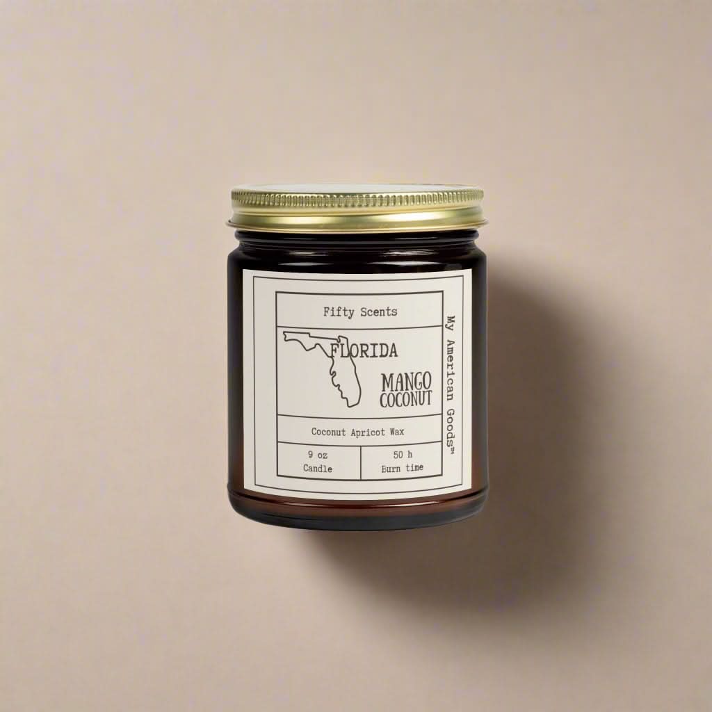 Florida Mango Coconut Scented Candle - Aromatic Home Decor - My American Goods