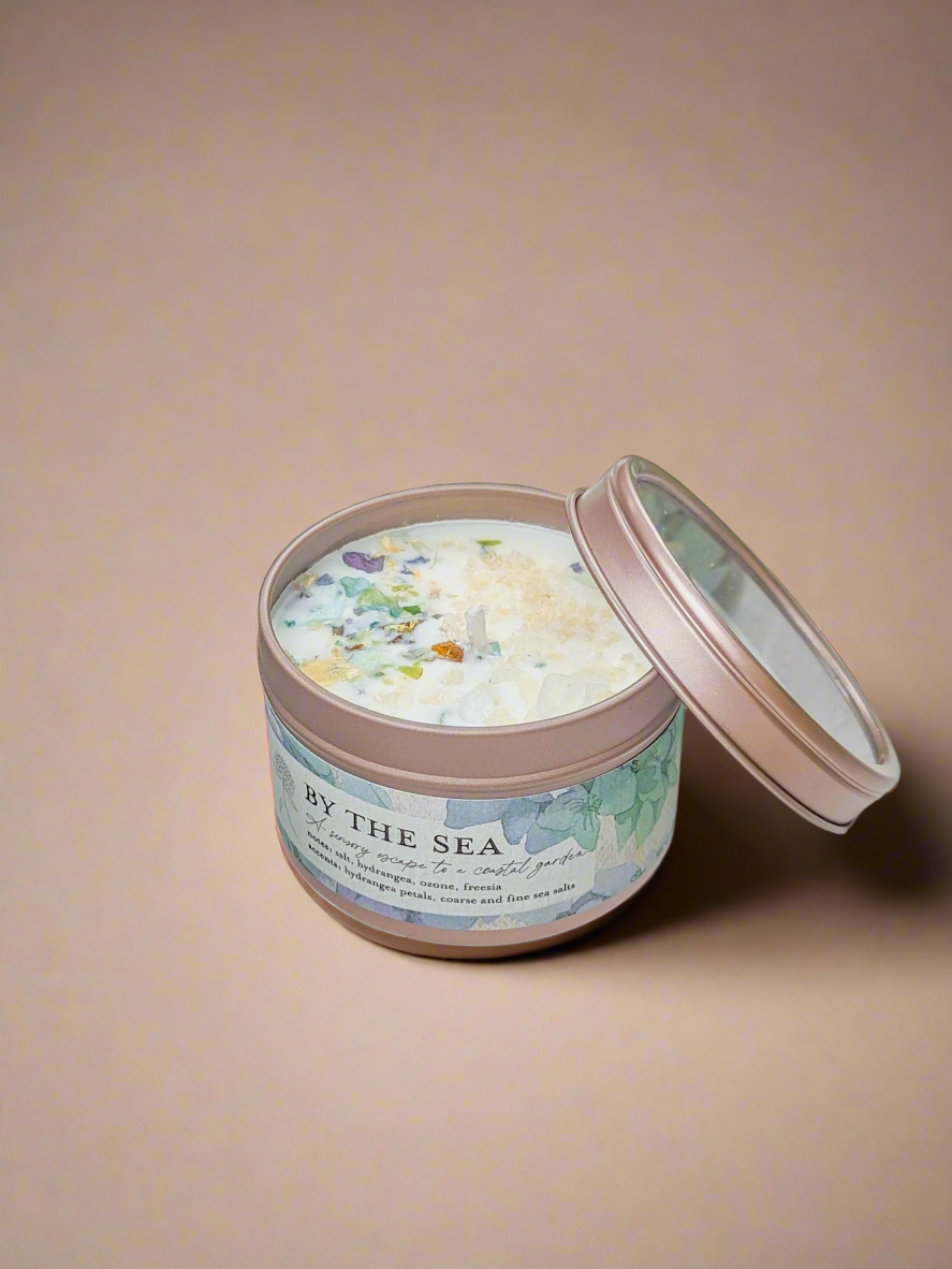 BY THE SEA Hydrangea Sea Salt Candle - My American Goods
