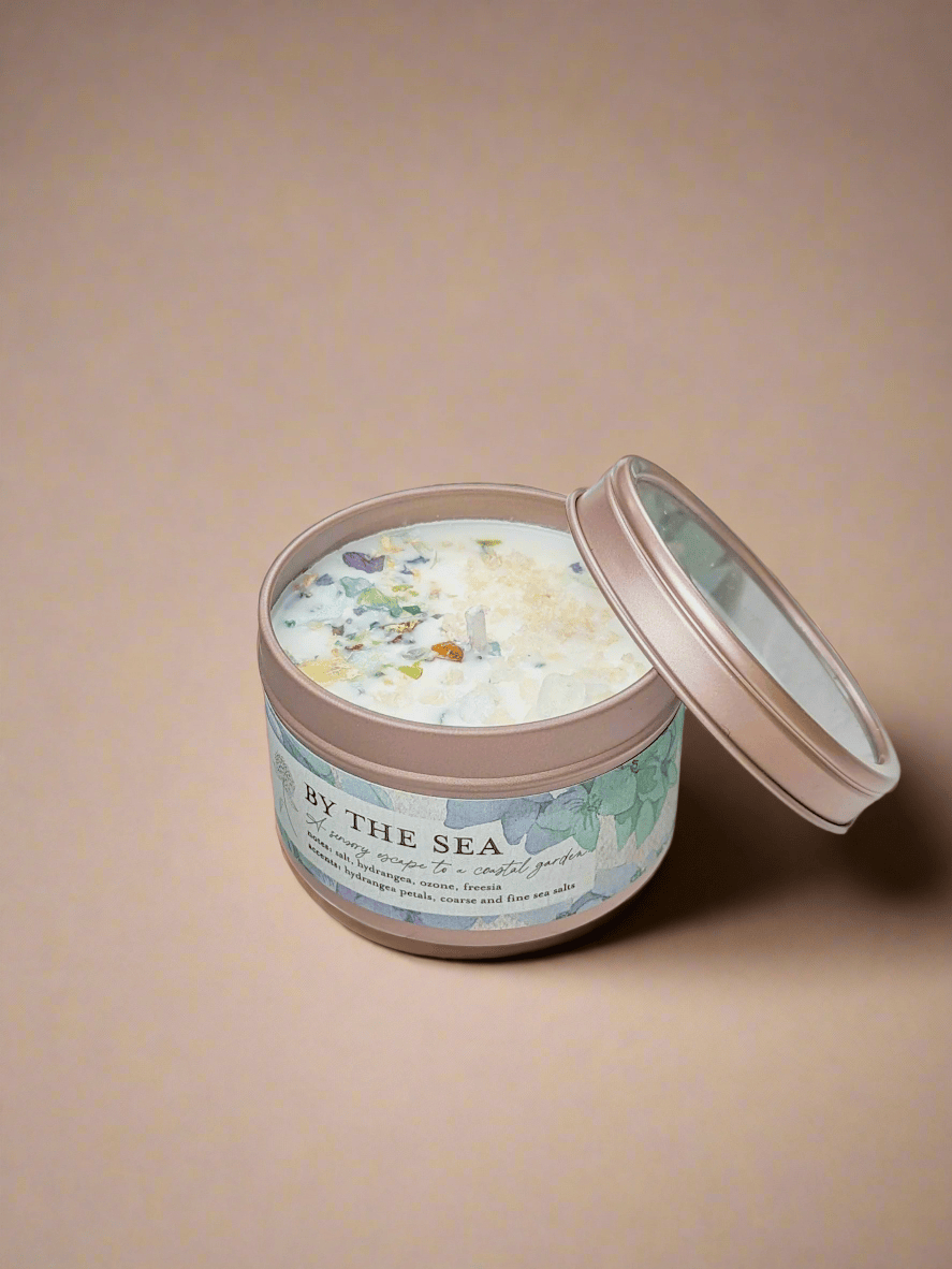 BY THE SEA Hydrangea Sea Salt Candle - My American Goods