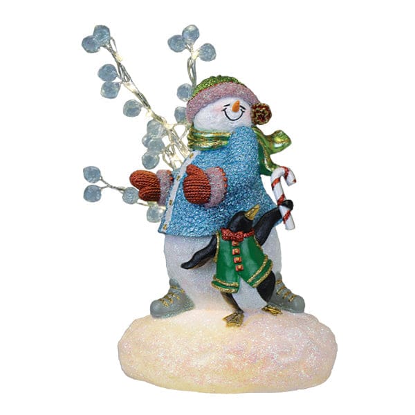 Old World Christmas 8.75 X 6.5 X 5 / 15500 Snowgal And Penguin Lighted Figurine