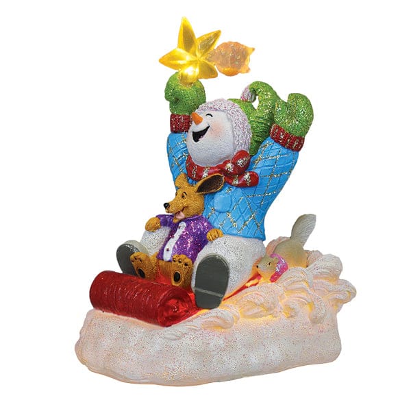 Star Powered Snow Boy Lighted Figurine - My American Goods