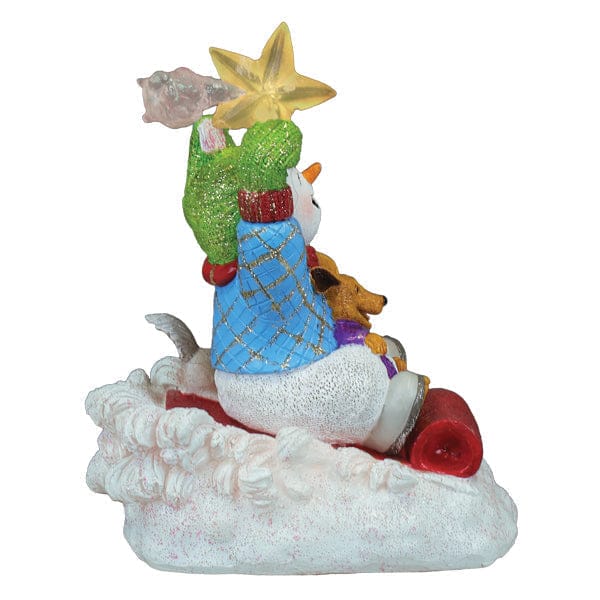 Star Powered Snow Boy Lighted Figurine - My American Goods