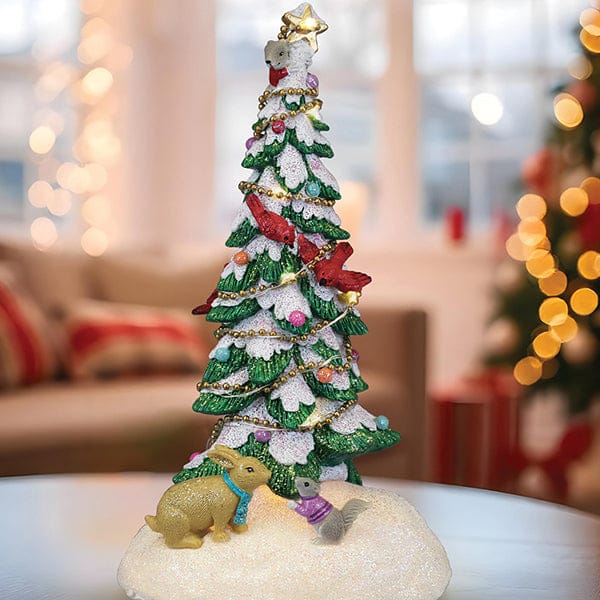 Old World Christmas 7.5 X 4.25 X 3.5 / 15502 Critter Tree Lighted Figurine
