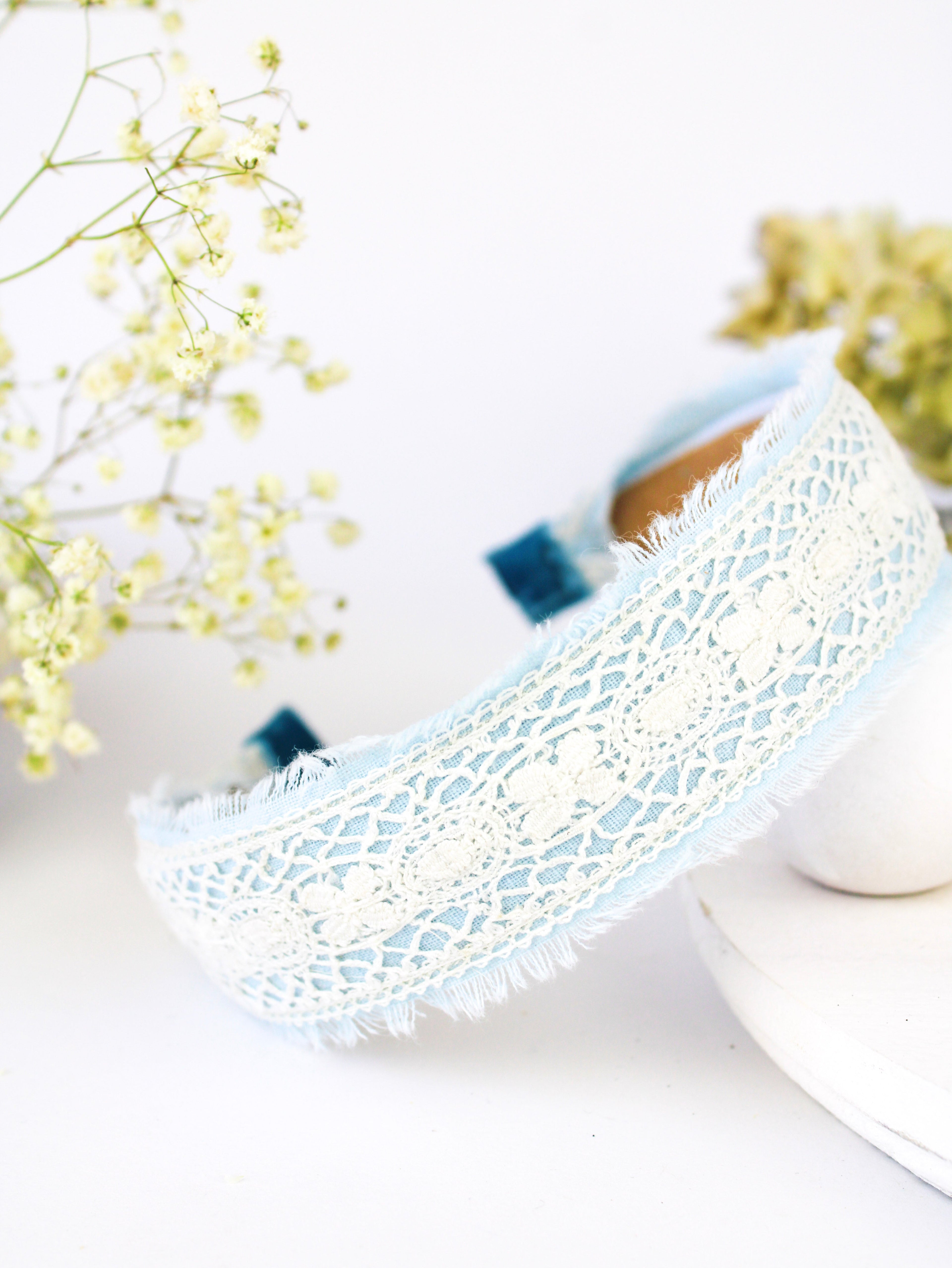 Amelia Lace and Linen Headband - My American Goods