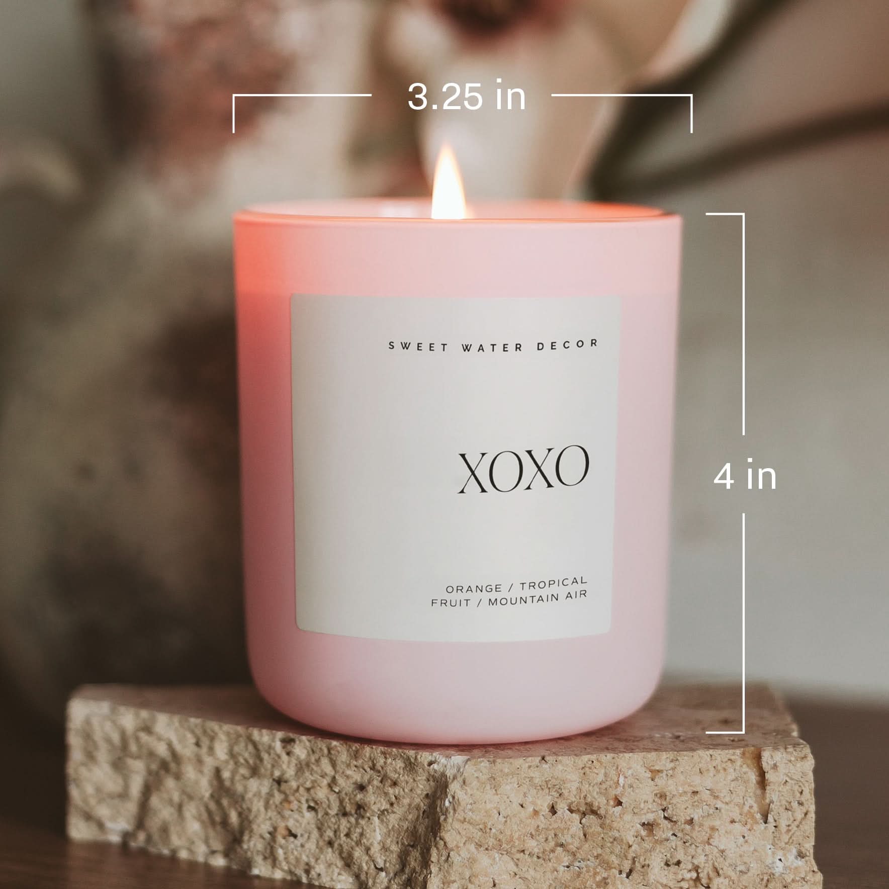 Best Mom Ever Soy Candle - Pink Matte Jar - 15 oz (Wildflowers and Salt) - My American Goods