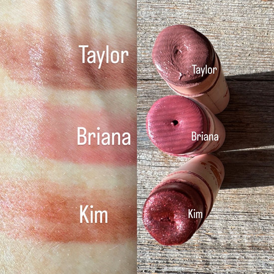 Lip & Cheek Sticks, Kim, Briana, Taylor - My American Goods