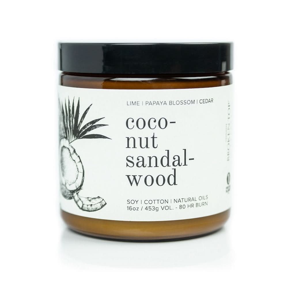 Coconut Sandalwood Soy Candle - My American Goods