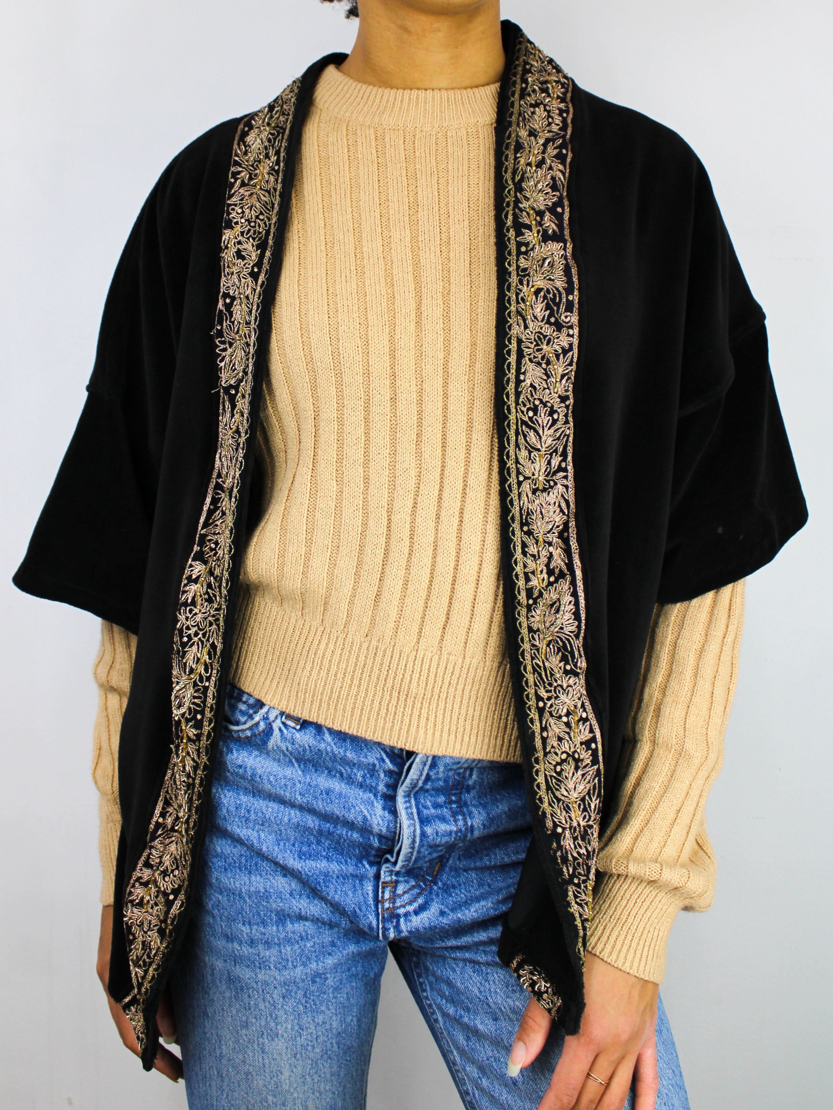 Odessa Short Sleeve Velvet Jacket - My American Goods