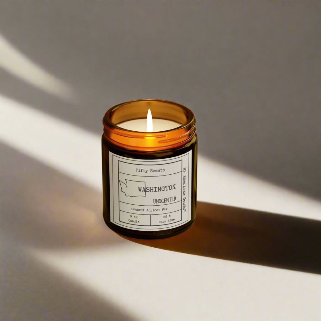 Washington unscented Candles - Coconut Apricot Wax - My American Goods