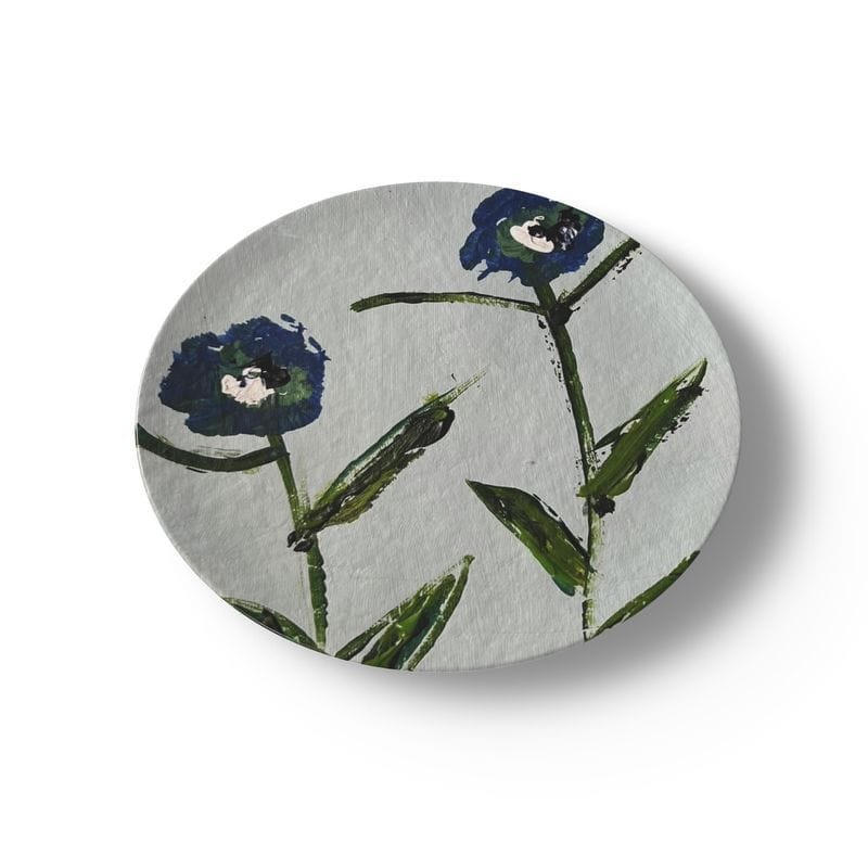 Erin Donahue Tice China Plates Set of Blue and Teal Posey China Plates (Set of 4 or 8)