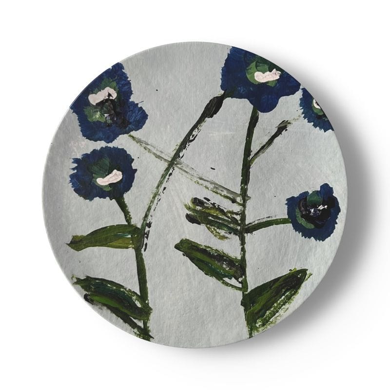 Set of Blue and Teal Posey China Plates (Set of 4 or 8) - My American Goods