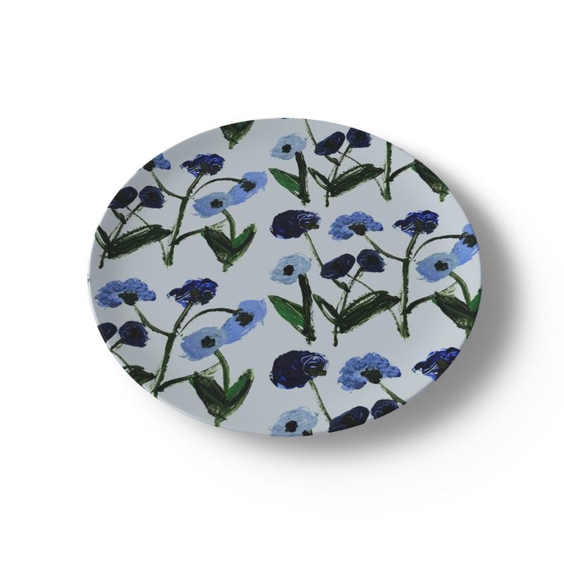 Set of Blue Posey China Plates (Set of 2, 4 or 8) - My American Goods