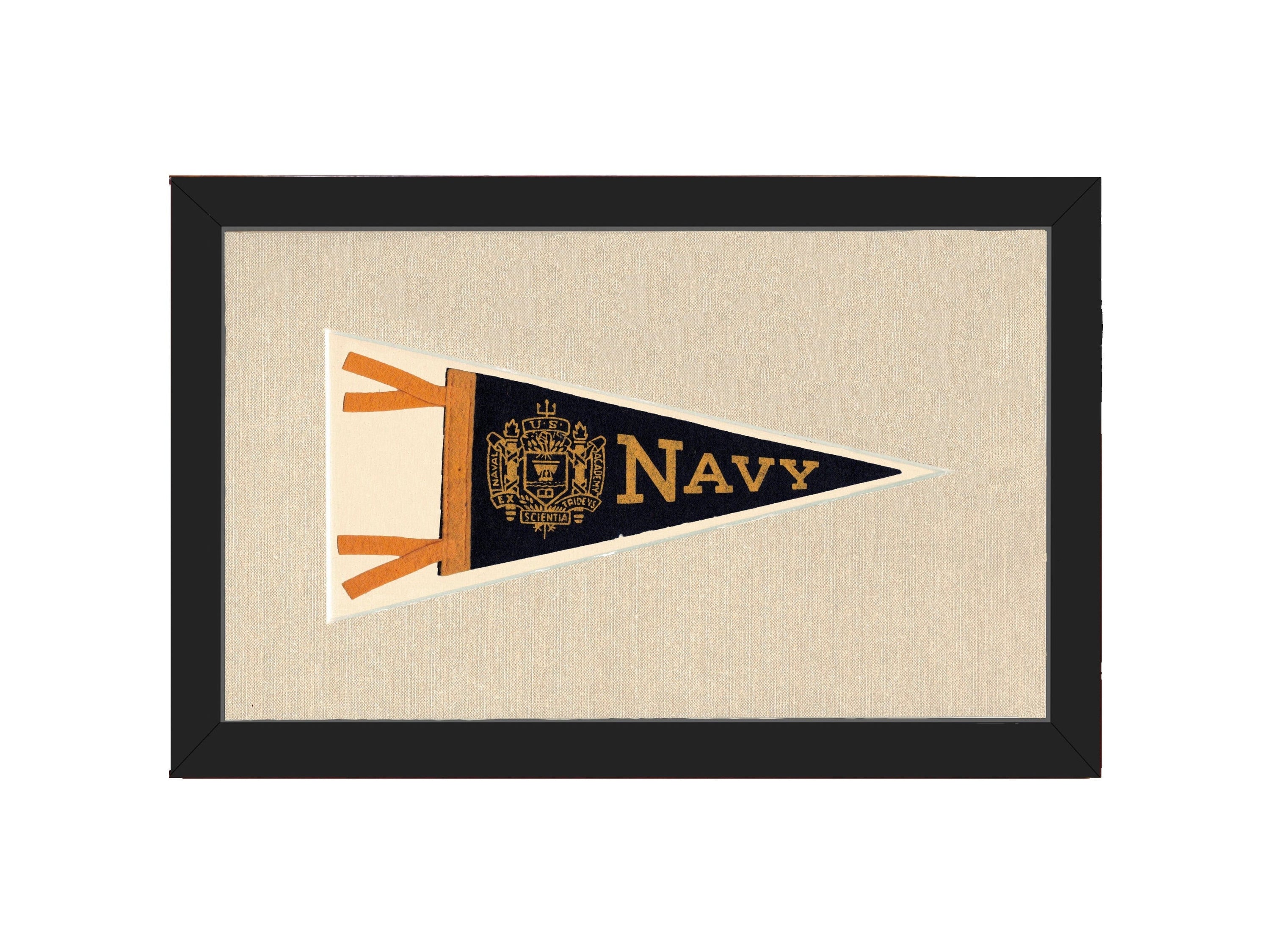 Americana Memories Vintage Pennants and Memorabilia Vintage Navy Pennant