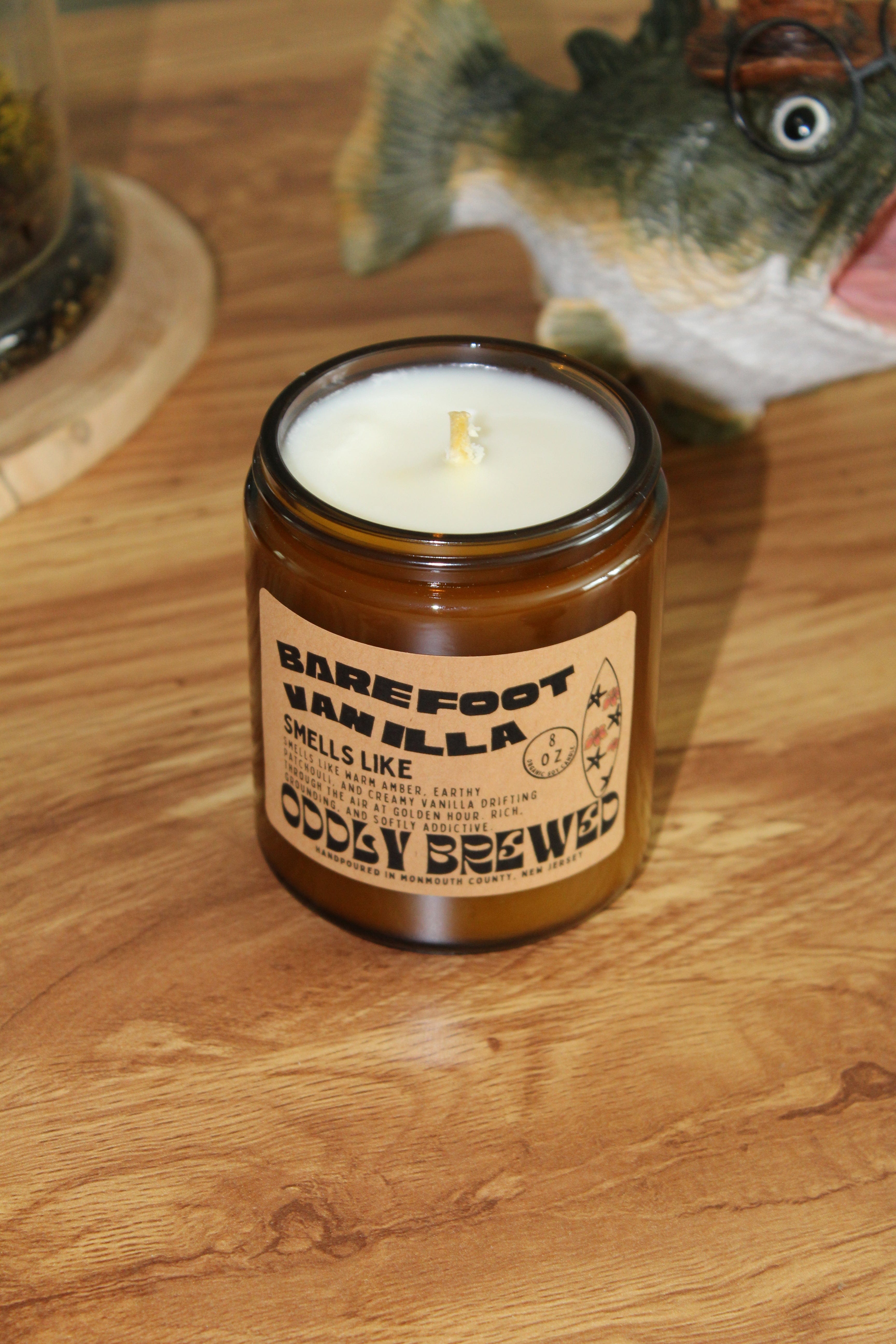 Oddly Brewed Candles Barefoot Vanilla soy candle