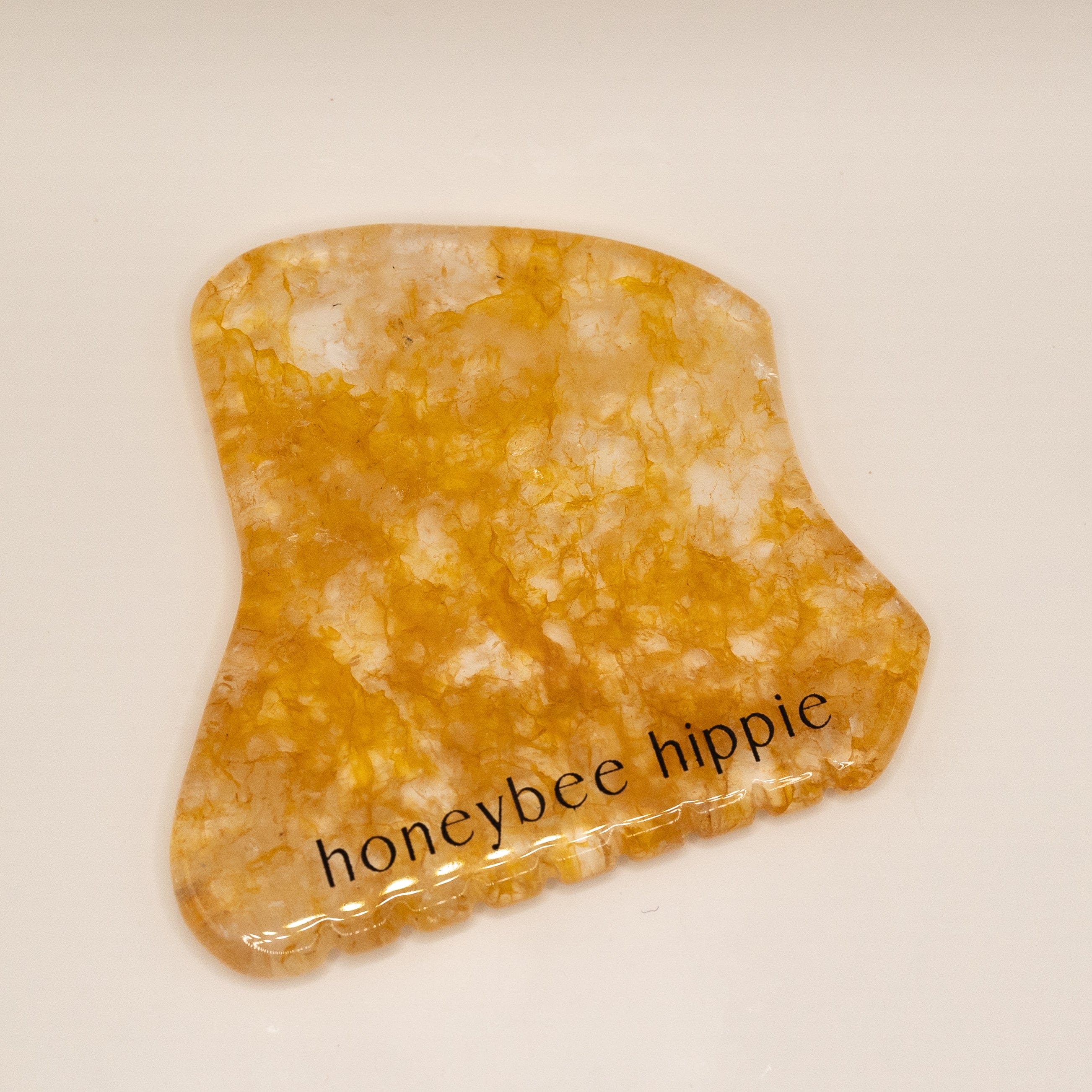 Honeybee Hippie gua sha Golden Quartz Gua Sha