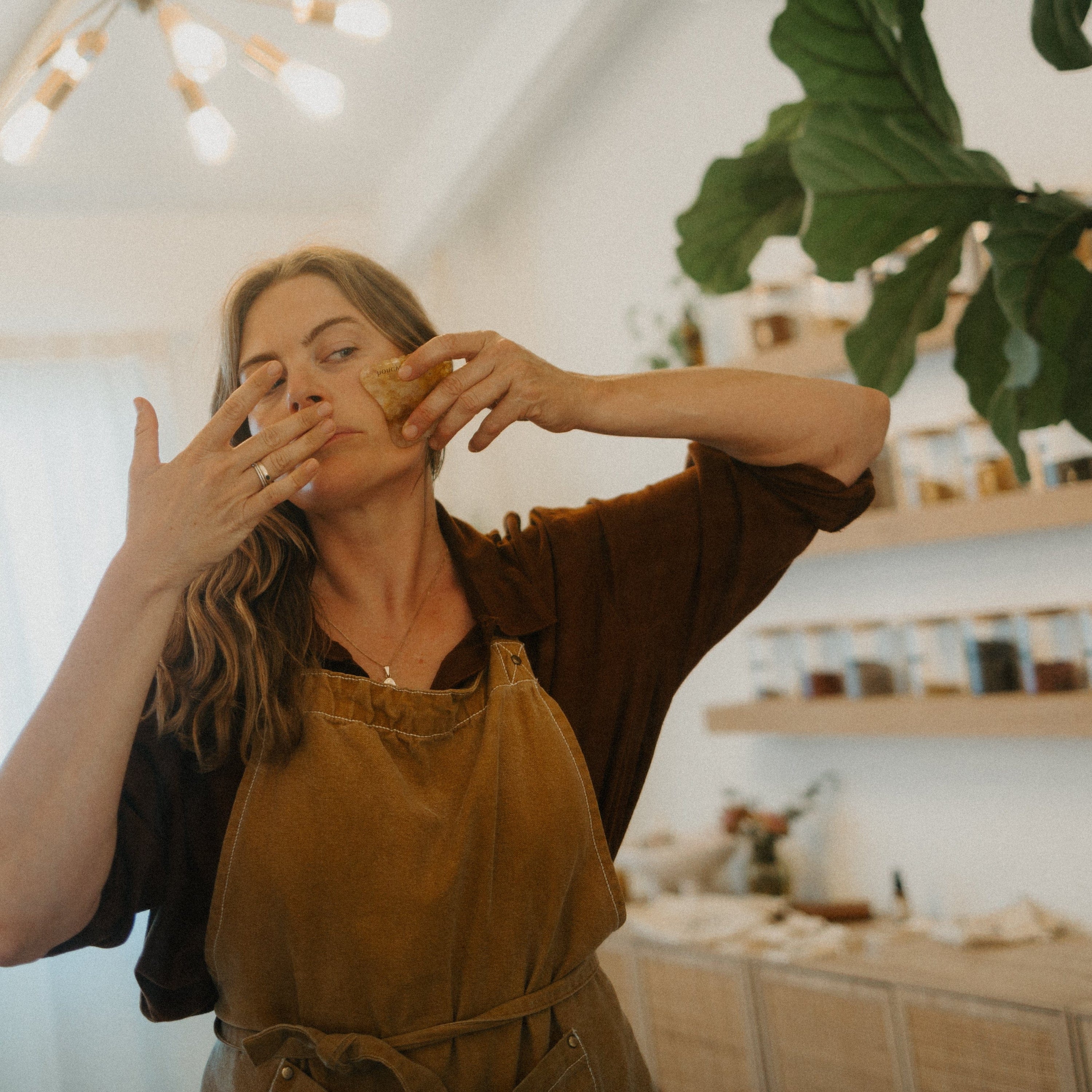 Honeybee Hippie gua sha Golden Quartz Gua Sha