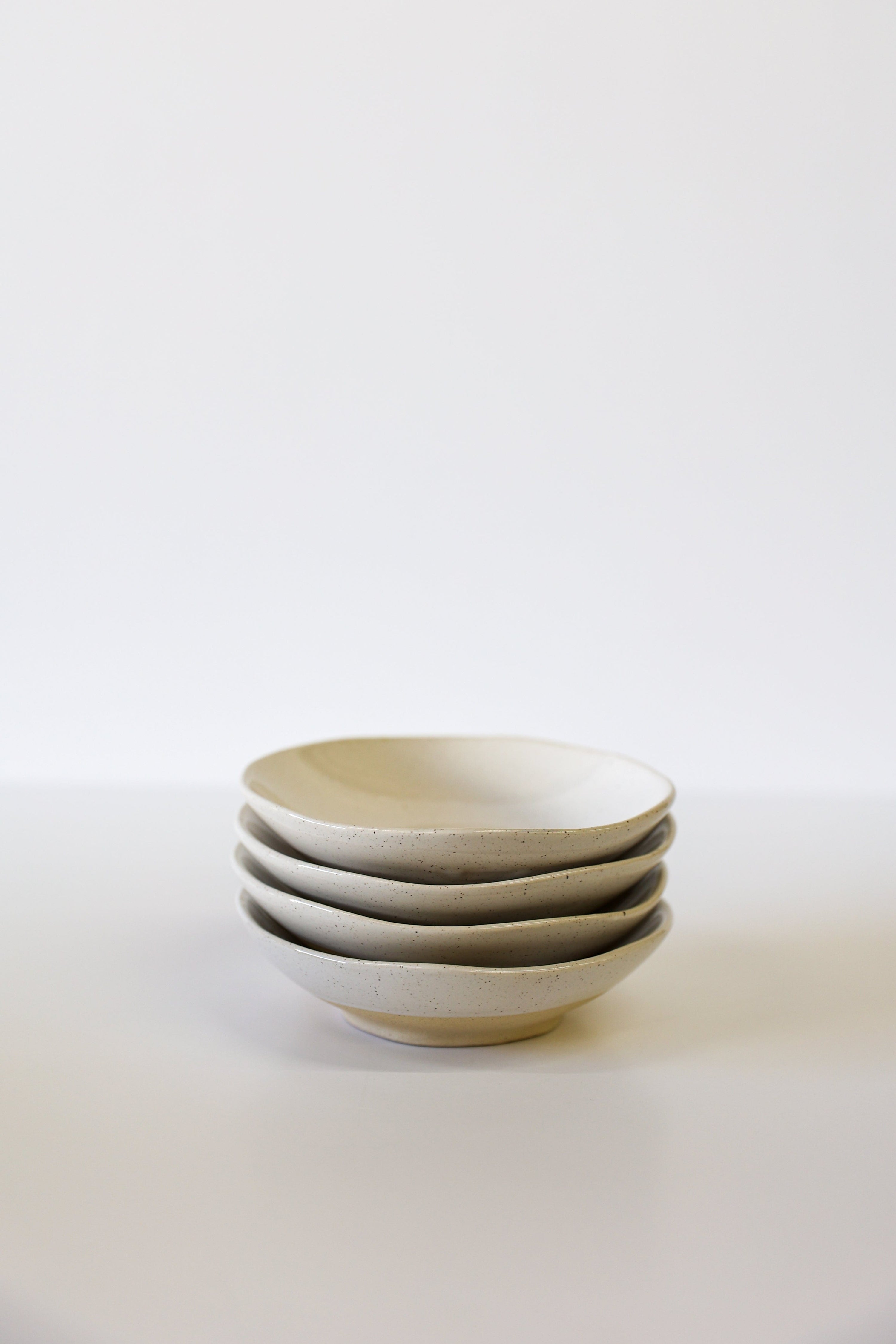 Glazed Garage Ceramics Bowl Drift Dipping Bowls - White Speckle (Set of 4)