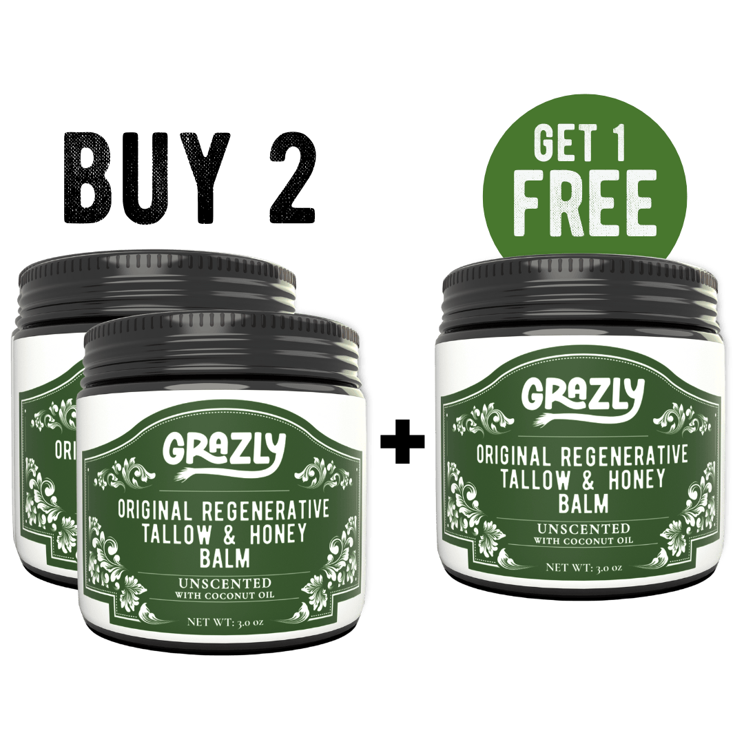 Grazly With Coconut Oil / Buy 2 Get 1 Free Original Tallow & Manuka Honey Balm