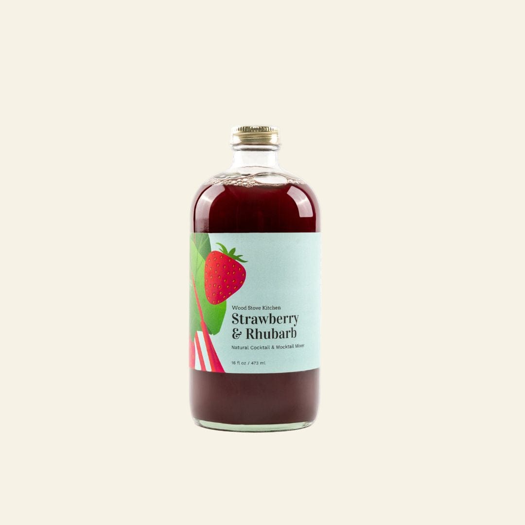 Wood Stove Kitchen Cocktail and Drink Mixers Strawberry-Rhubarb Mixer, 16 fl oz