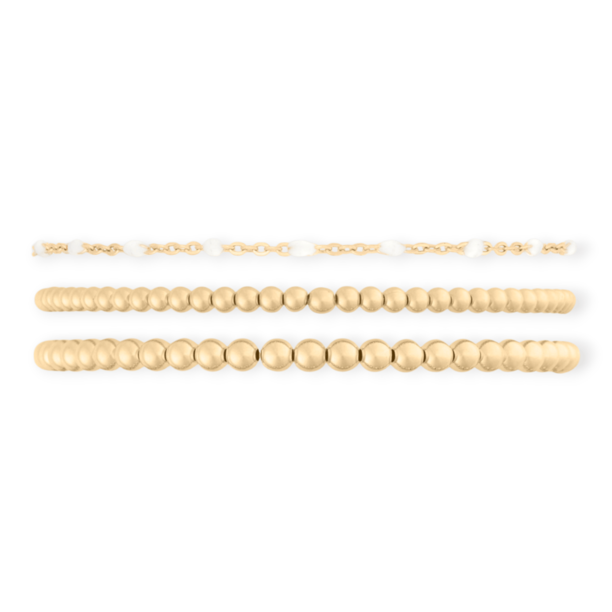 Cuffed by Nano LLC White Daisy + Juno Bracelet Triple Stack