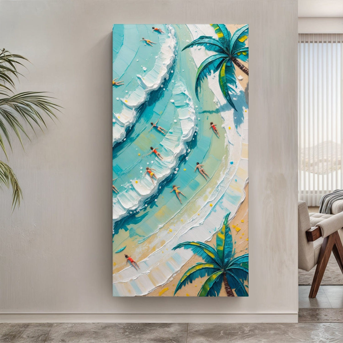 Tailored Canvases Canvas 20x10 inch Medium Premium Gallery Wrapped Beach Days Wall Art XXI
