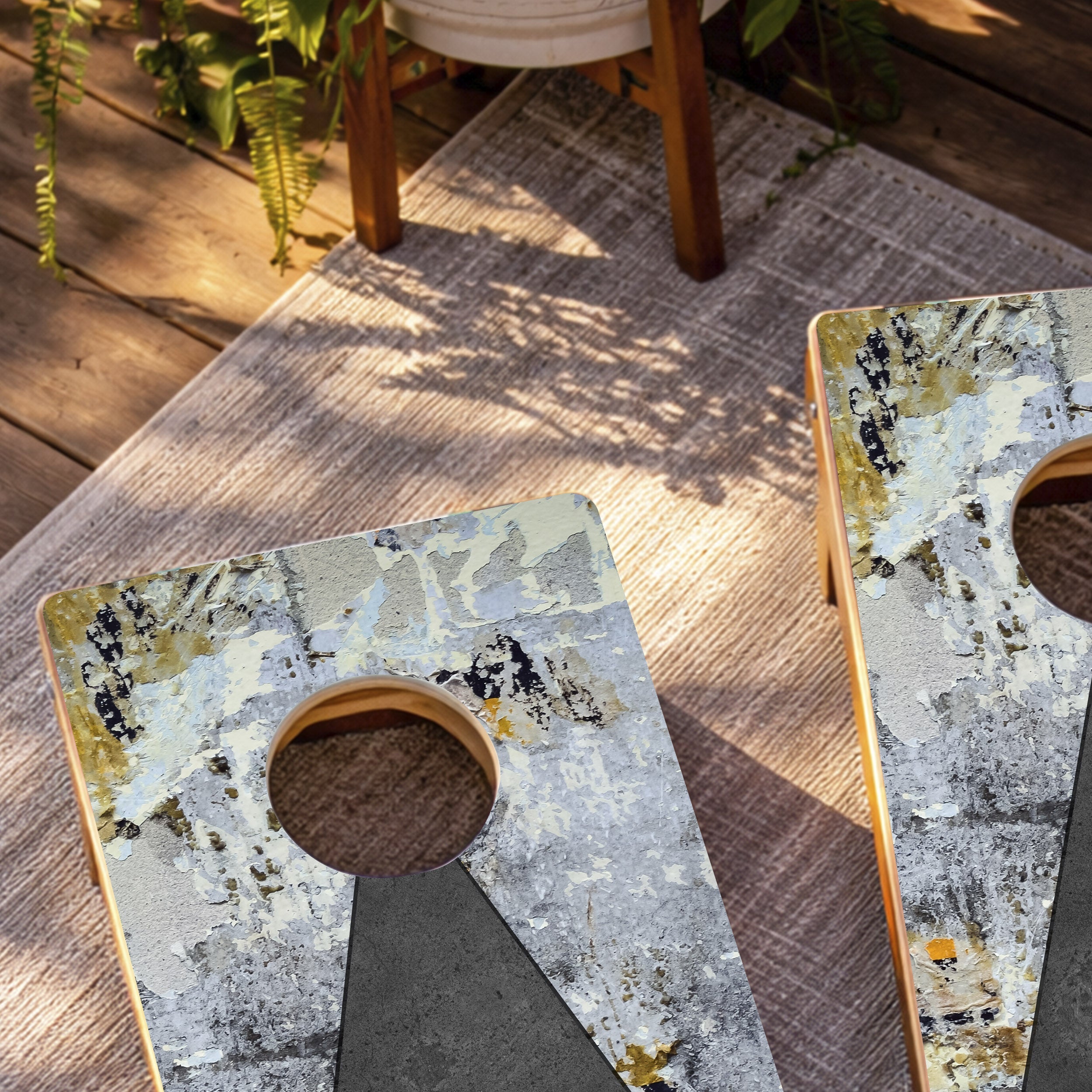 1ft x 2ft Graphic Travel Cornhole Set | Modern Play Collection