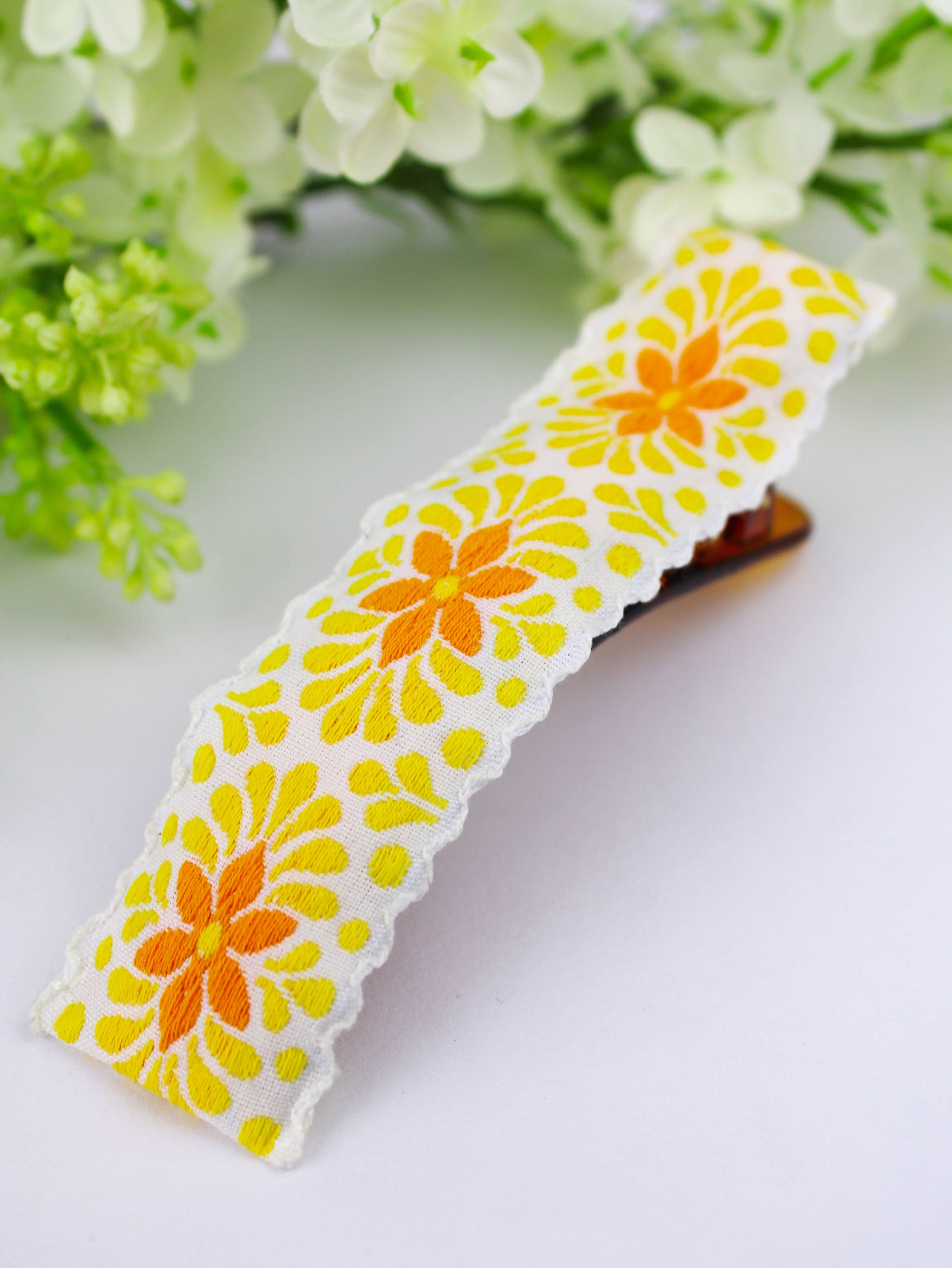 Ash & Rose Hair Clip Summer Delight Vintage Ribbon Hair Clip