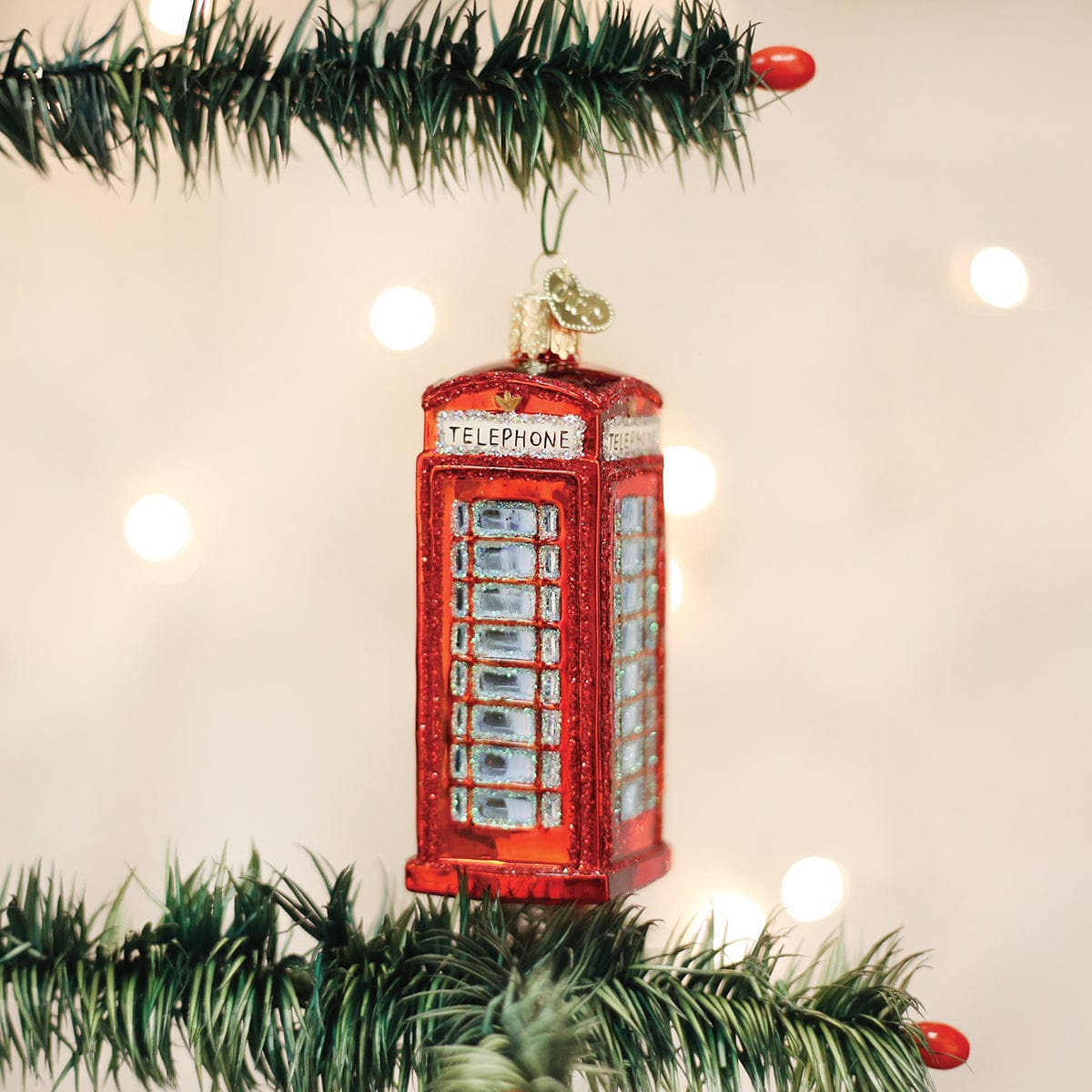 Old World Christmas 3.75 X 1.5 X 1.5 / 20033 English Phonebooth