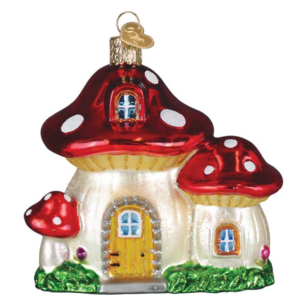 Old World Christmas 3.5 X 4.75 X 2.5 / 20153 Mushroom House Ornament
