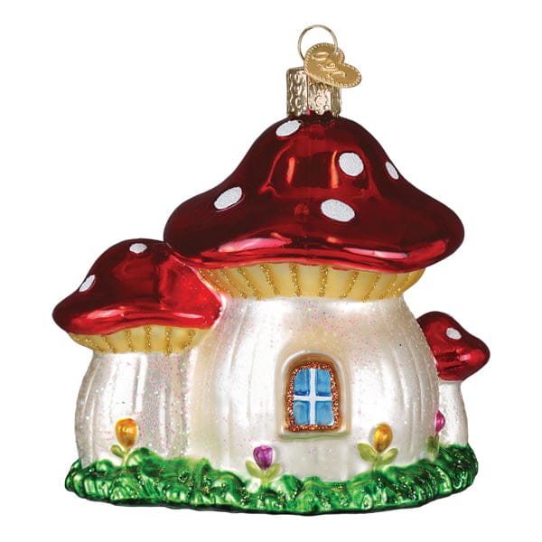 Old World Christmas 3.5 X 4.75 X 2.5 / 20153 Mushroom House Ornament