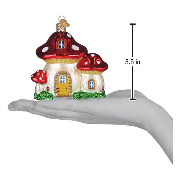 Old World Christmas 3.5 X 4.75 X 2.5 / 20153 Mushroom House Ornament