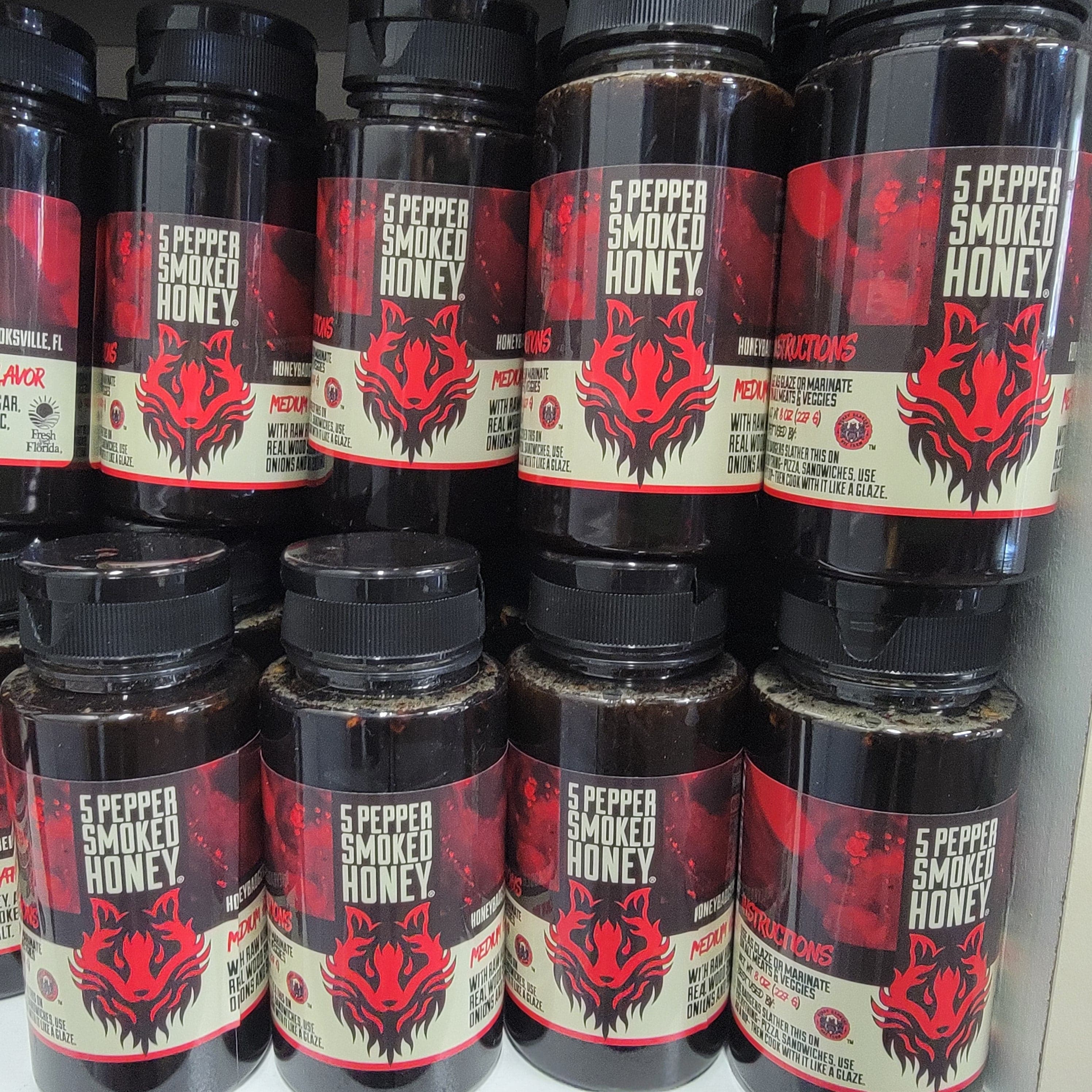 Honey Badgers Bee Farm Hot Honey 5 - Pepper Smoked Hot Honey