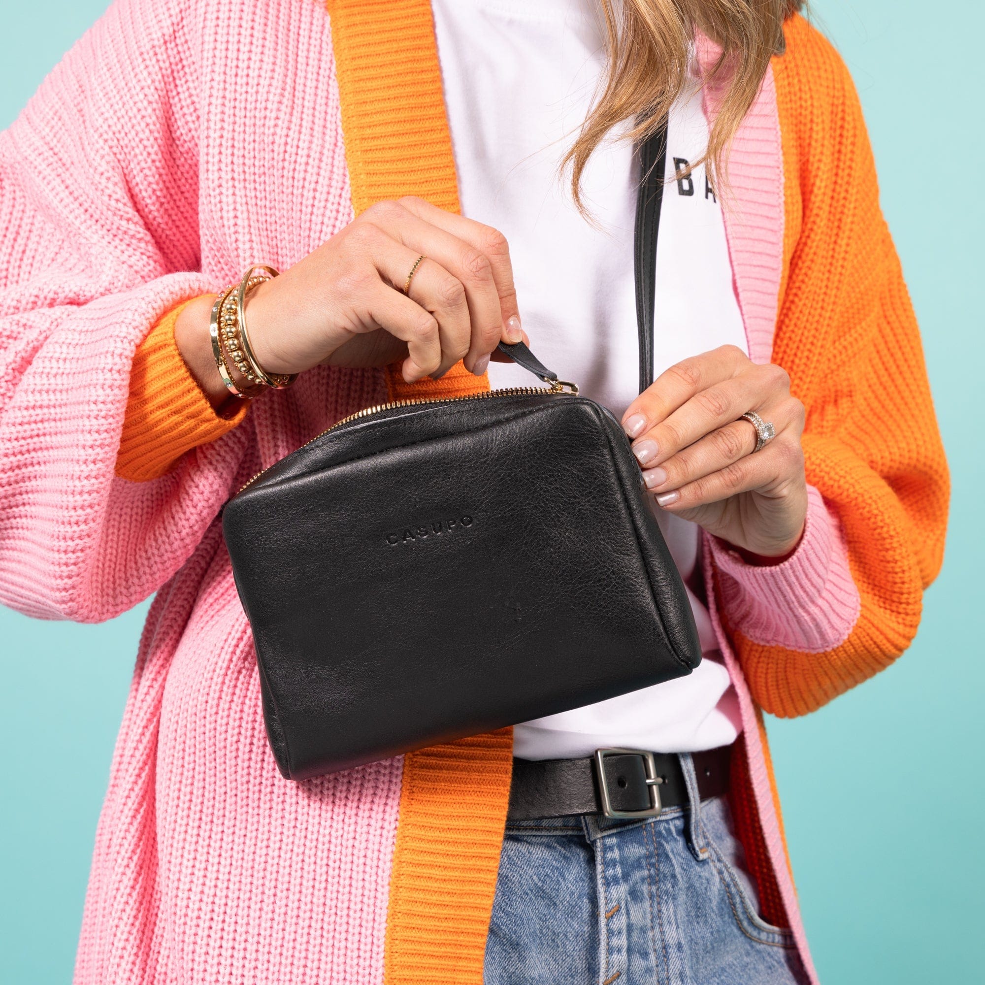 CASUPO Dopp Toiletry Bag 28-36 Fanny Pack Black