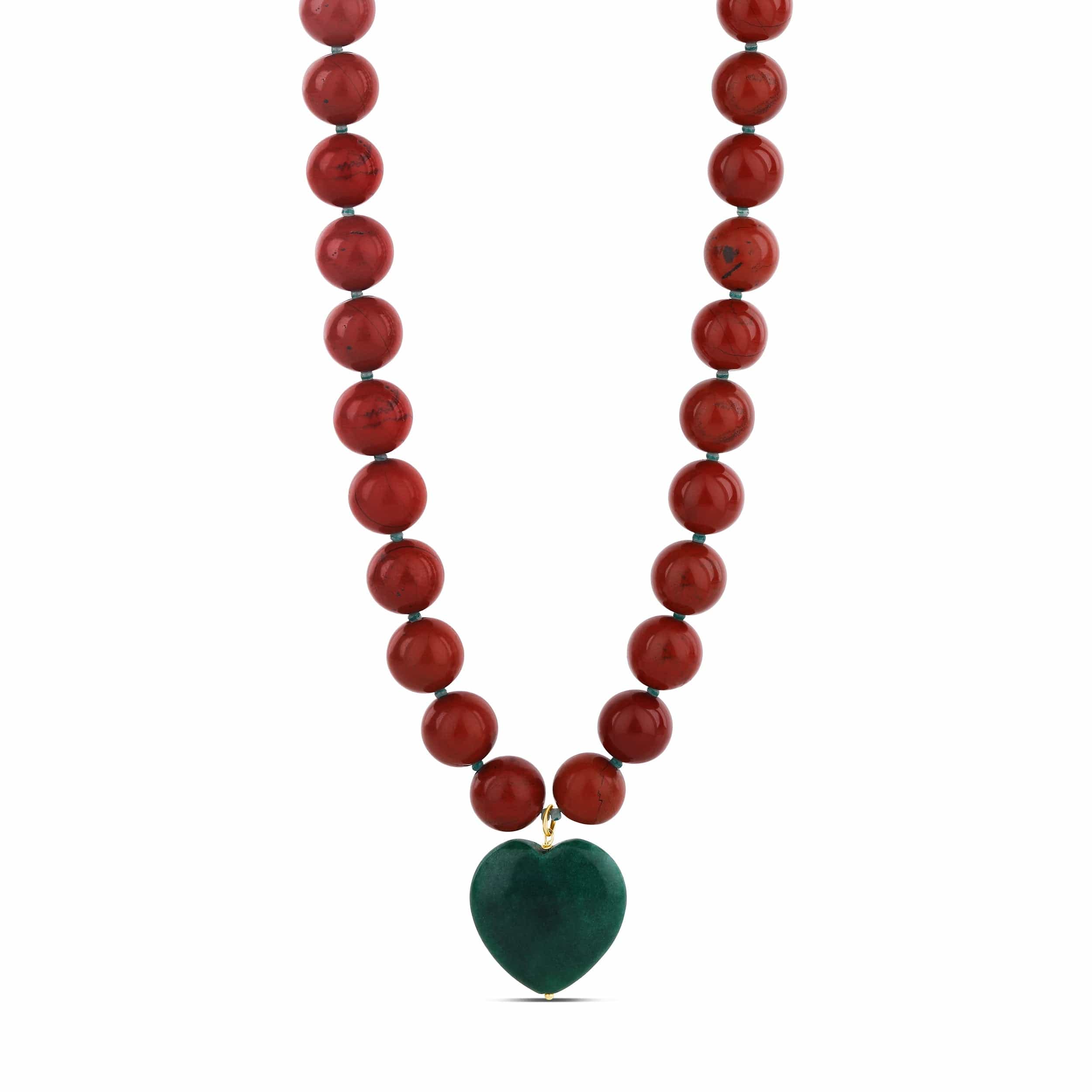 Hannah B by Hannah Bender Necklace Heart of Jasper Statement Necklace