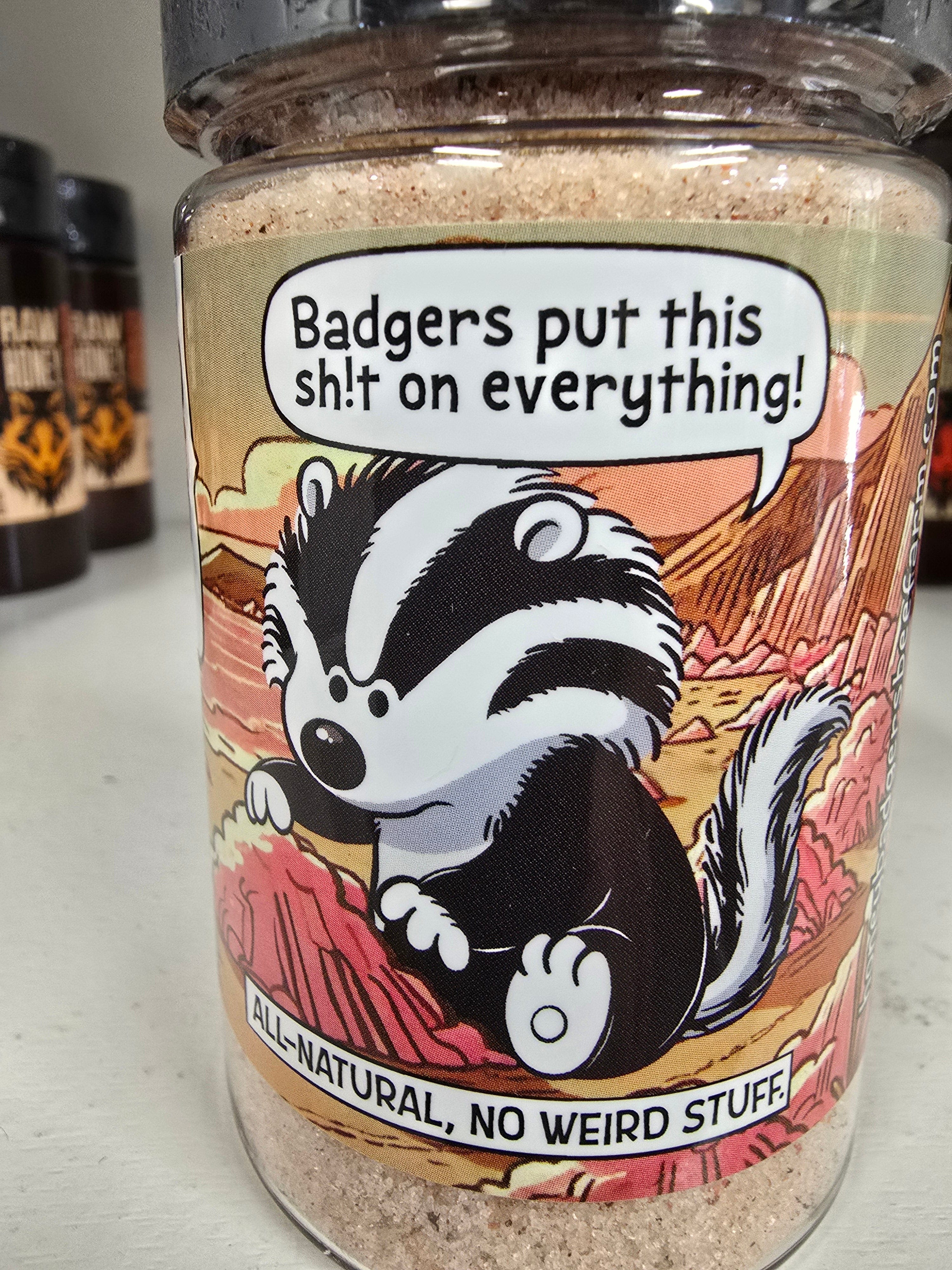 Honey Badgers Bee Farm All Natural Dry Rub Badger Dust Pink Sea Salt