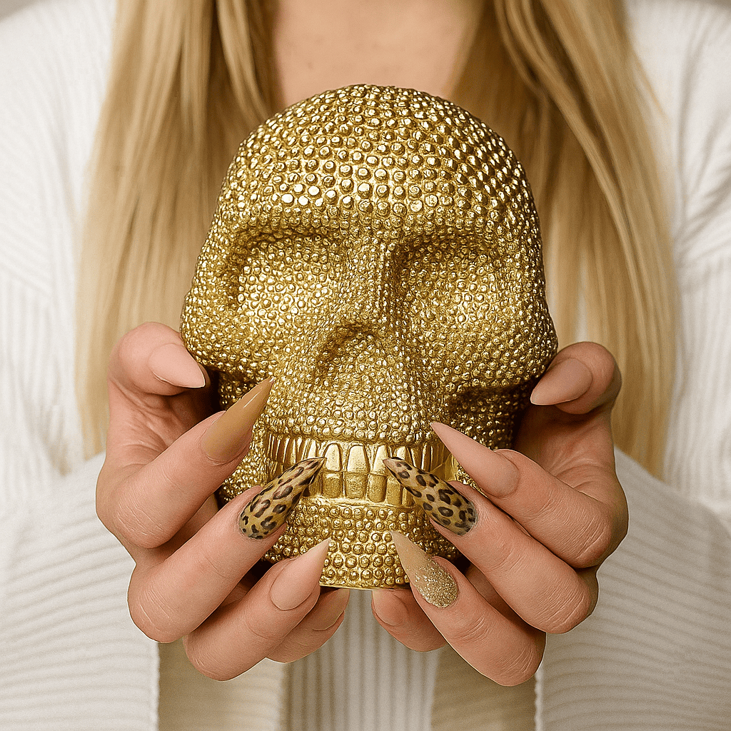 Resin Skull Gold - My American Goods