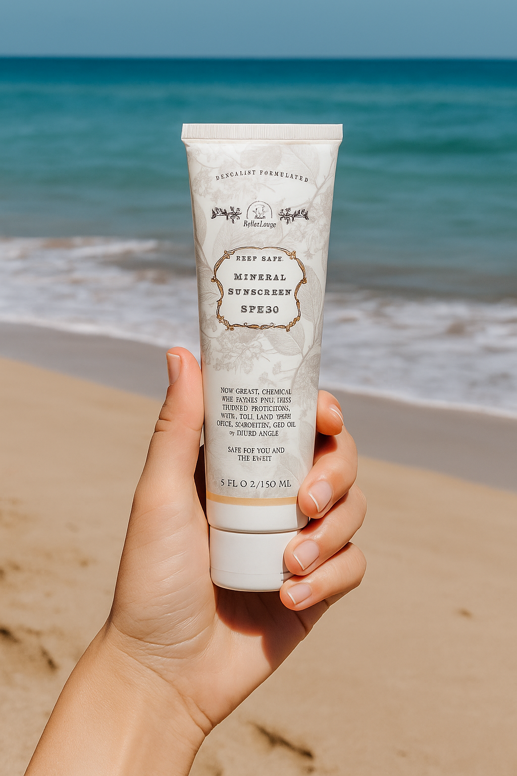 Reef Safe Vegan Mineral Face and Body Sunscreen with Tremella Mushroom - My American Goods